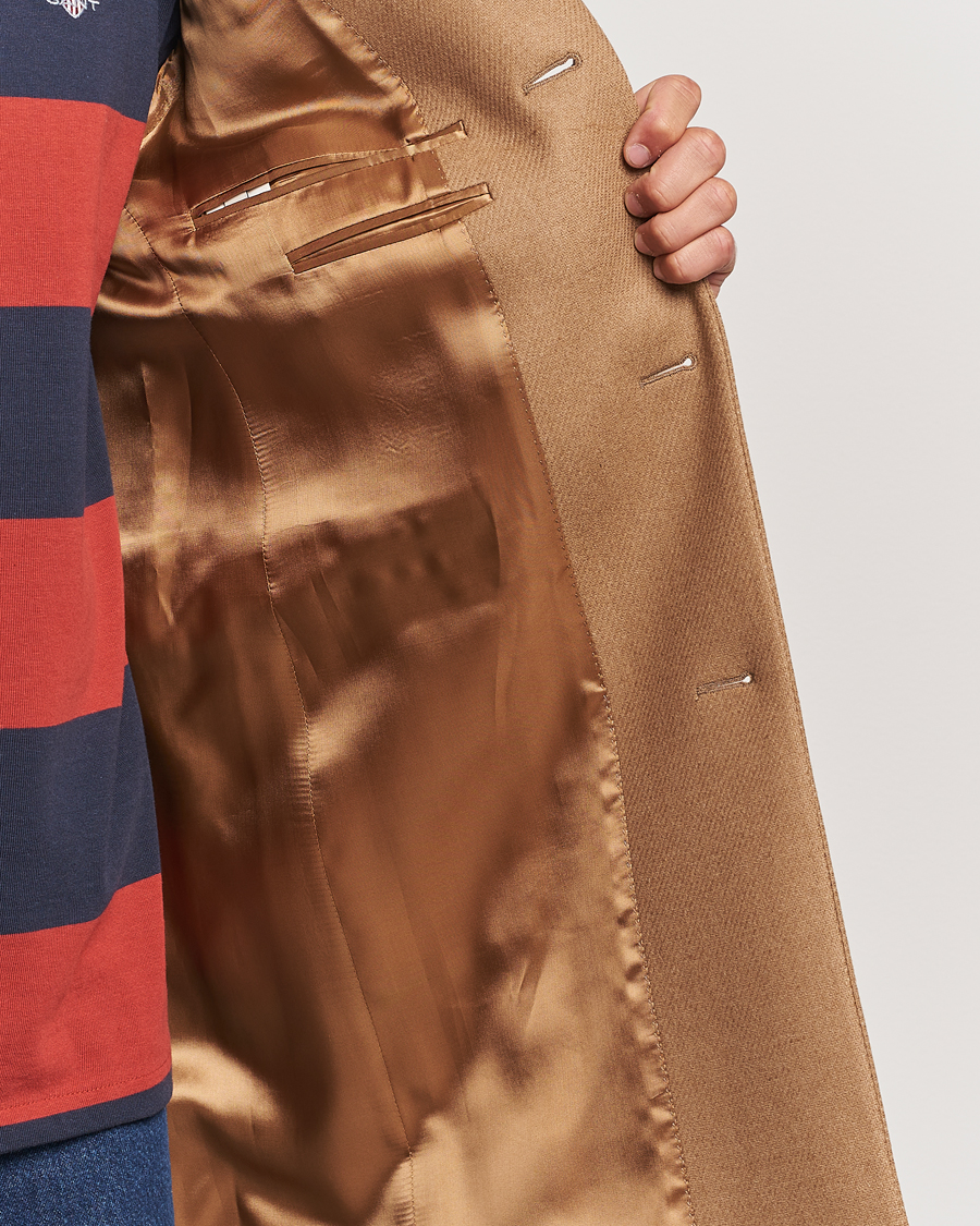 Herr | Jackor | GANT | Classic Wool Coat Mustard Beige