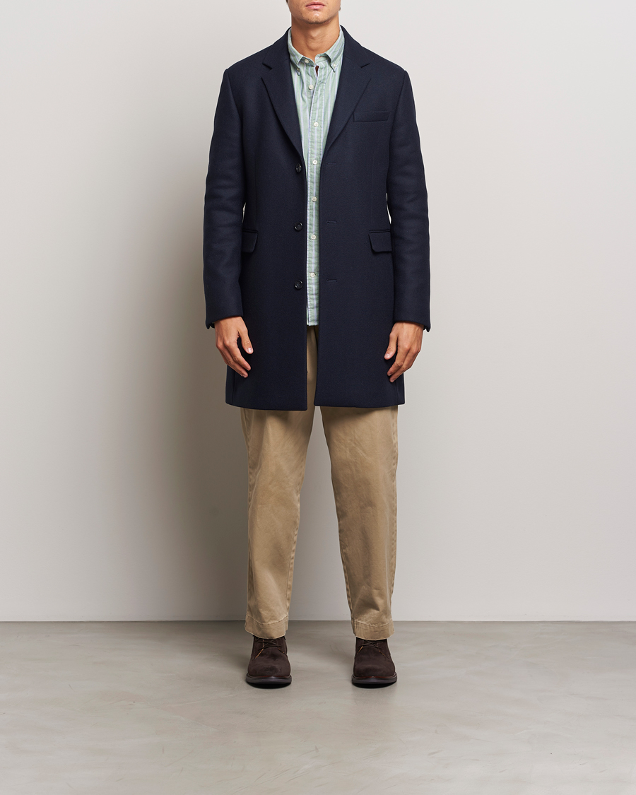 Herr | Jackor | GANT | Classic Wool Coat Night Blue