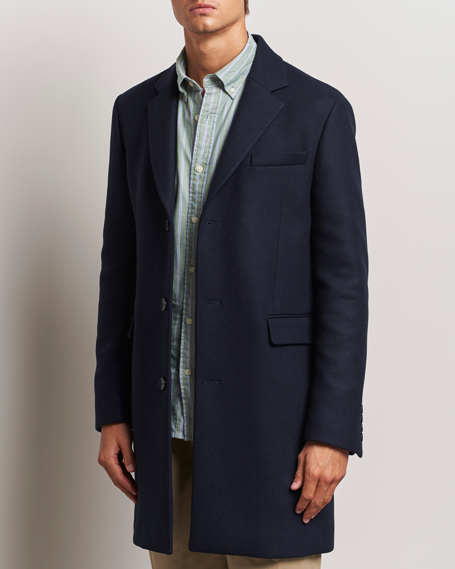 Herr | Jackor | GANT | Classic Wool Coat Night Blue