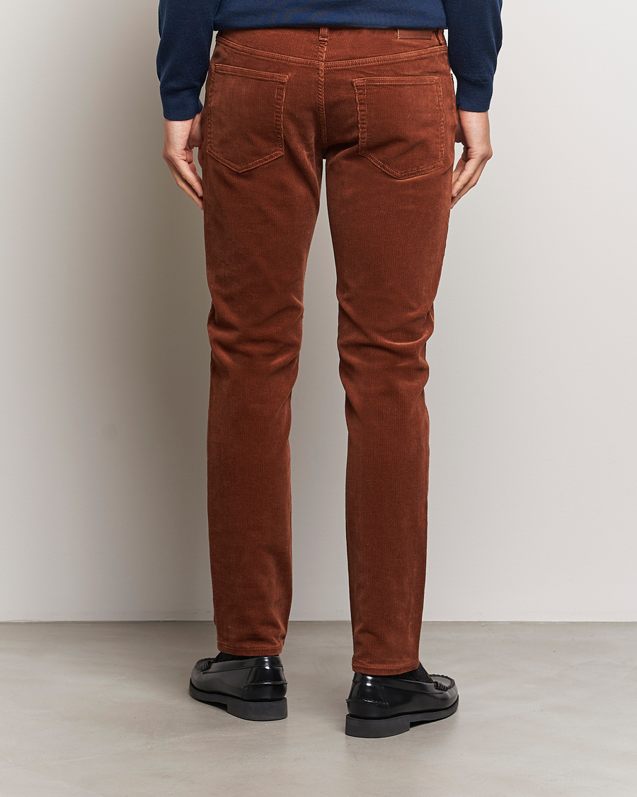 Herr | Byxor | GANT | Cord 5-Pocket Jeans Chocolate Brown