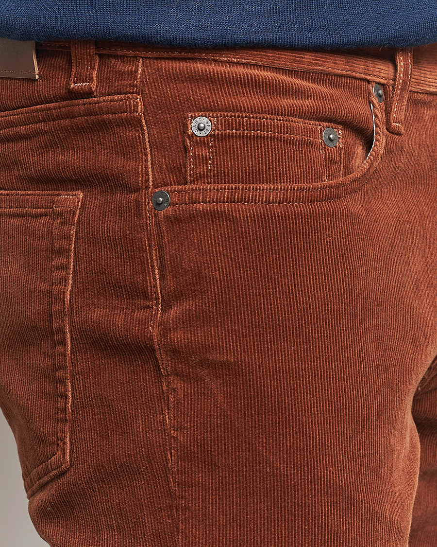 Herr | Byxor | Gant | Cord 5-Pocket Jeans Chocolate Brown