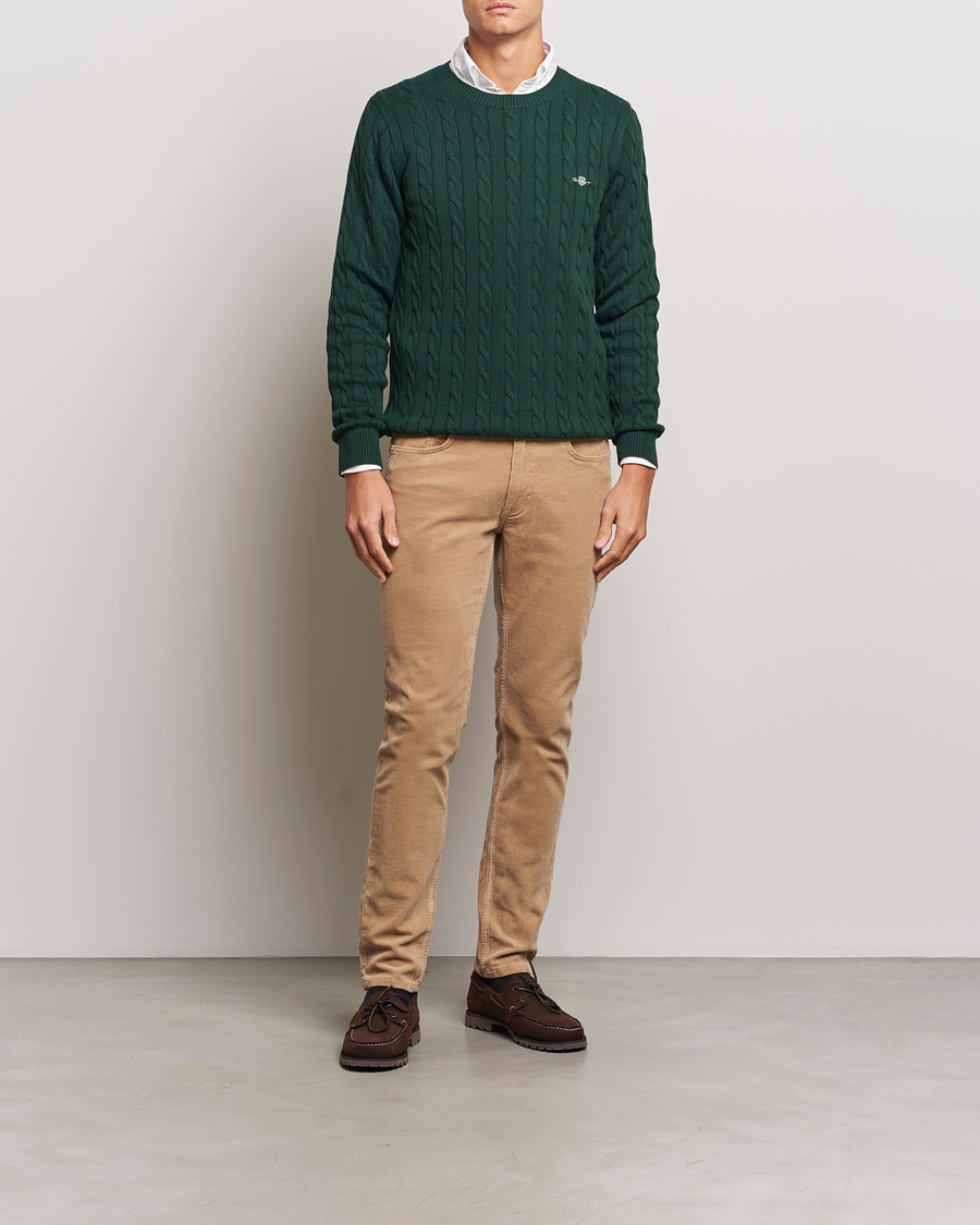Herr | Byxor | Gant | Cord 5-Pocket Jeans Dark Khaki