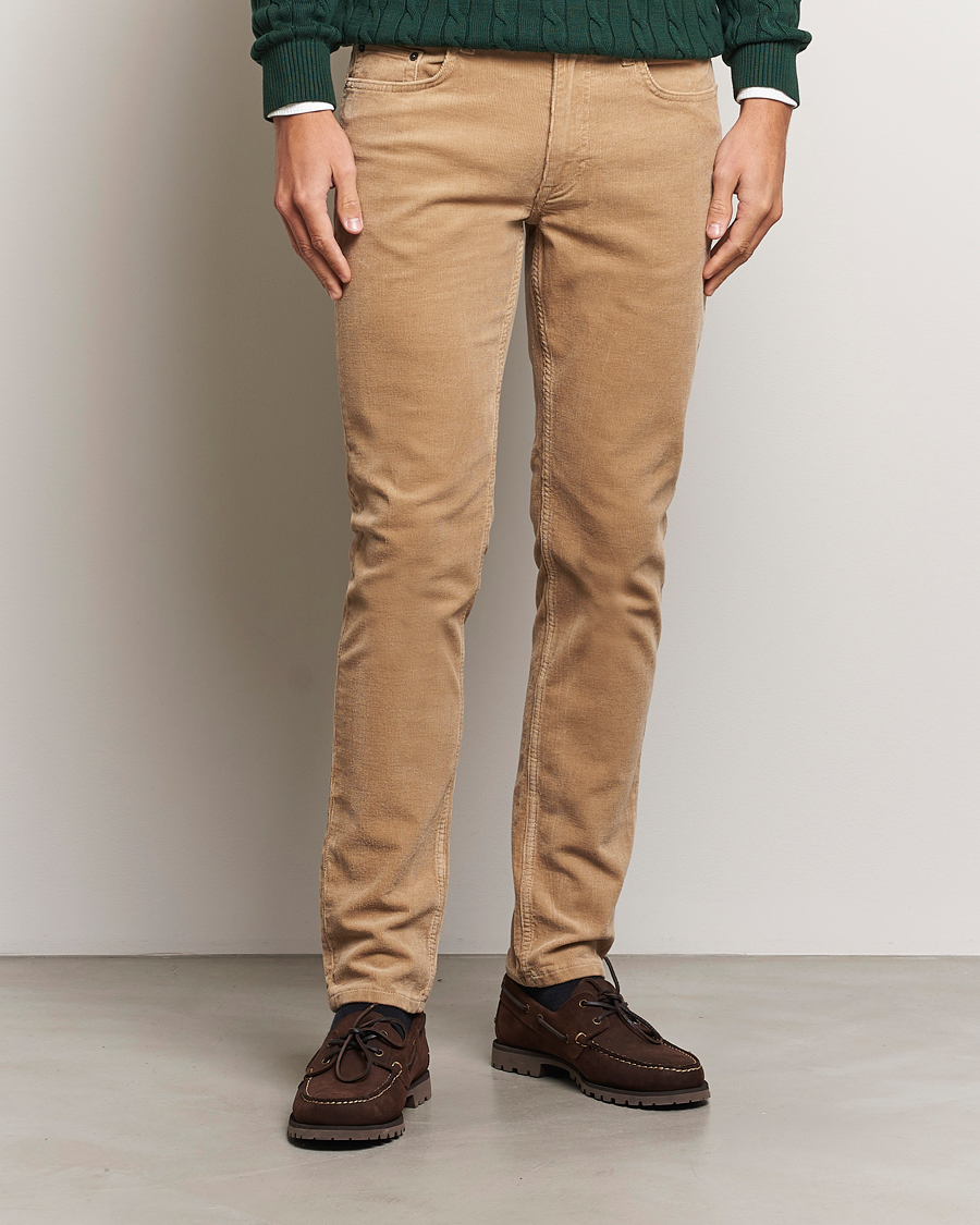 Herr | Byxor | Gant | Cord 5-Pocket Jeans Dark Khaki