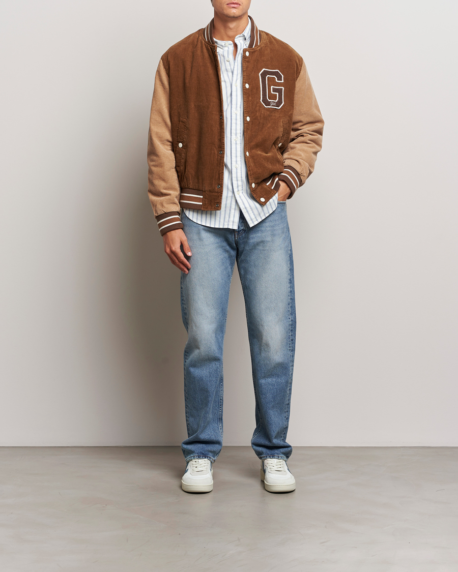 Herr | Jackor | GANT | Cord Varsity Jacket Cacao Brown
