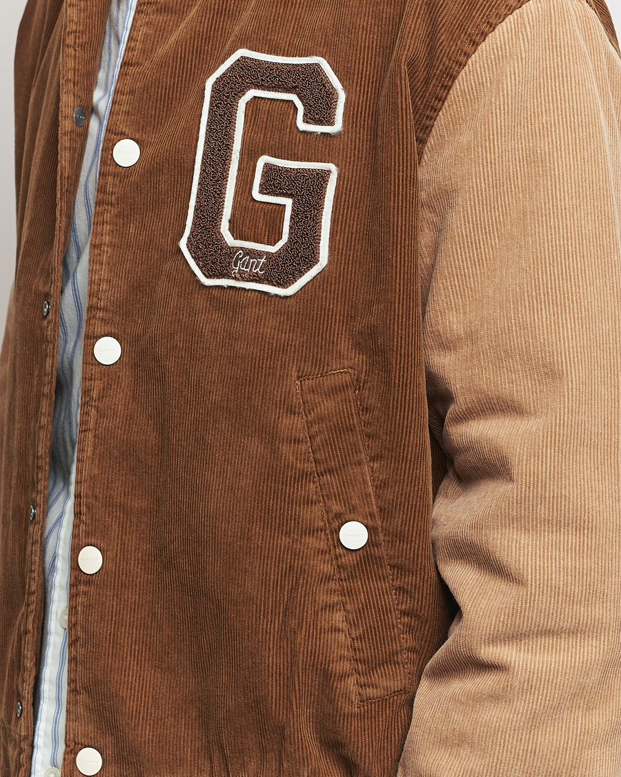 Herr | Jackor | GANT | Cord Varsity Jacket Cacao Brown