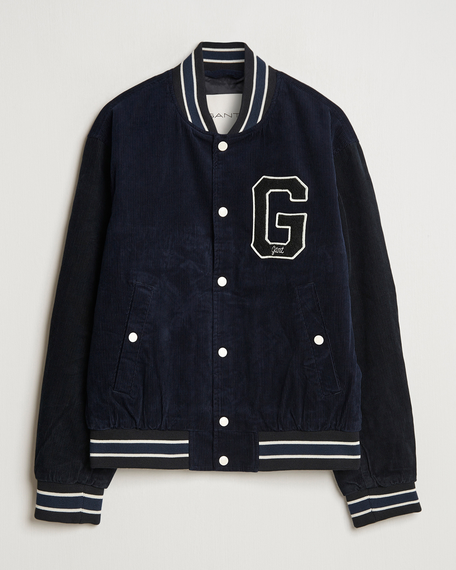 Herr | Jackor | GANT | Cord Varsity Jacket Evening Blue