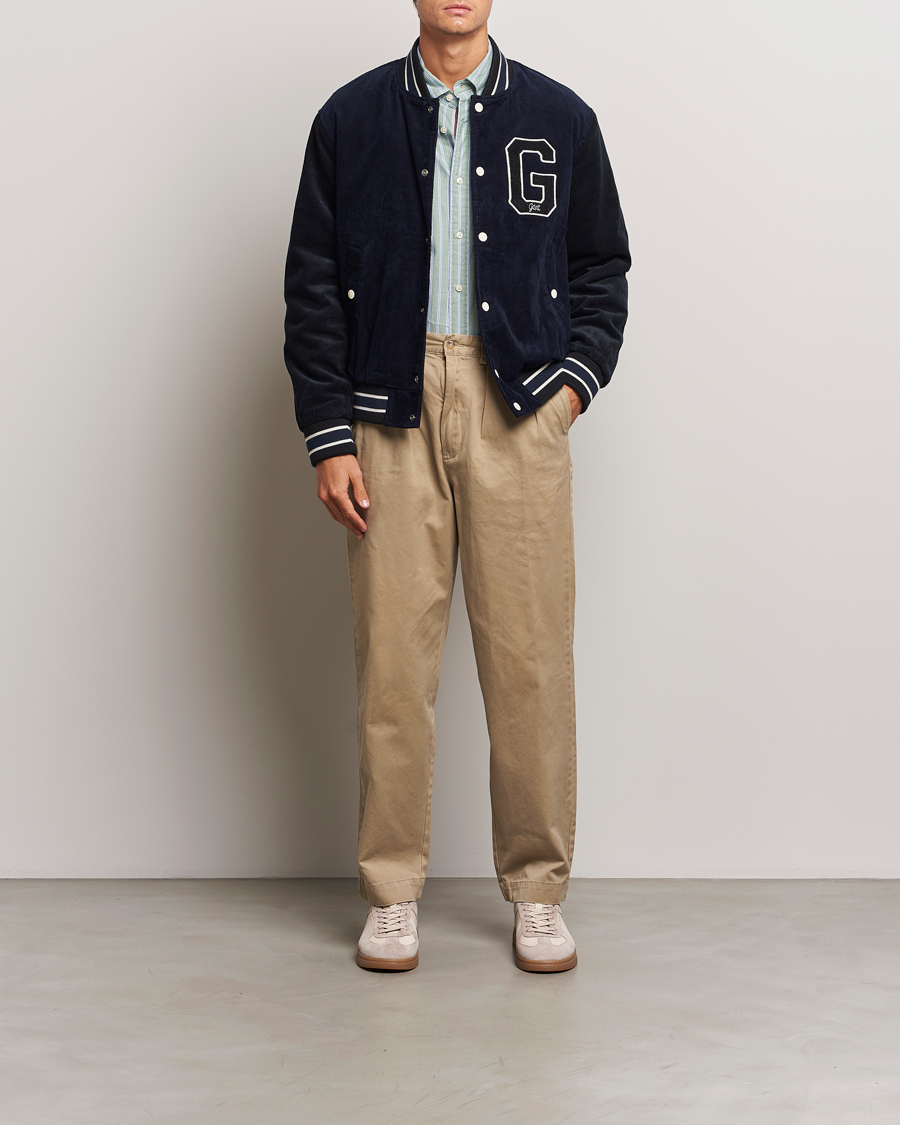 Herr | Jackor | GANT | Cord Varsity Jacket Evening Blue