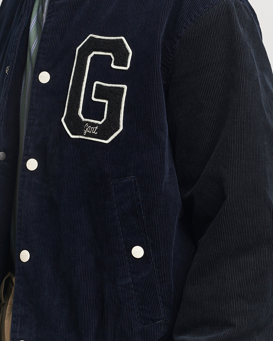 Herr | Jackor | GANT | Cord Varsity Jacket Evening Blue