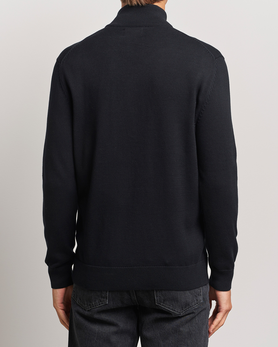 Herr | Tröjor | GANT | Cotton Full Zip Cardigan Black