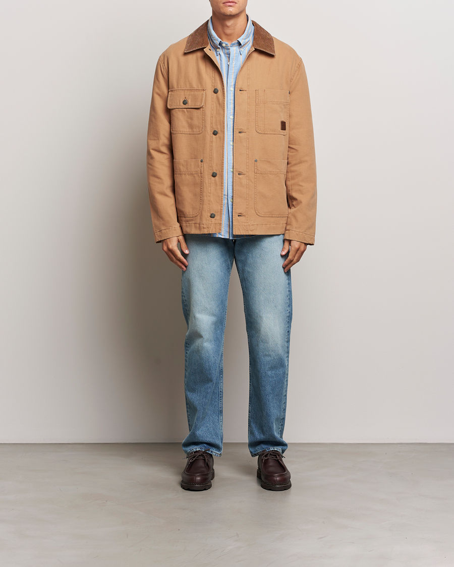 Herr | Jackor | GANT | Cotton Work Jacket Roasted Walnut