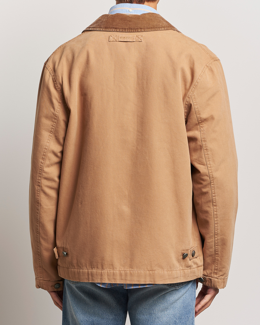 Herr | Jackor | GANT | Cotton Work Jacket Roasted Walnut