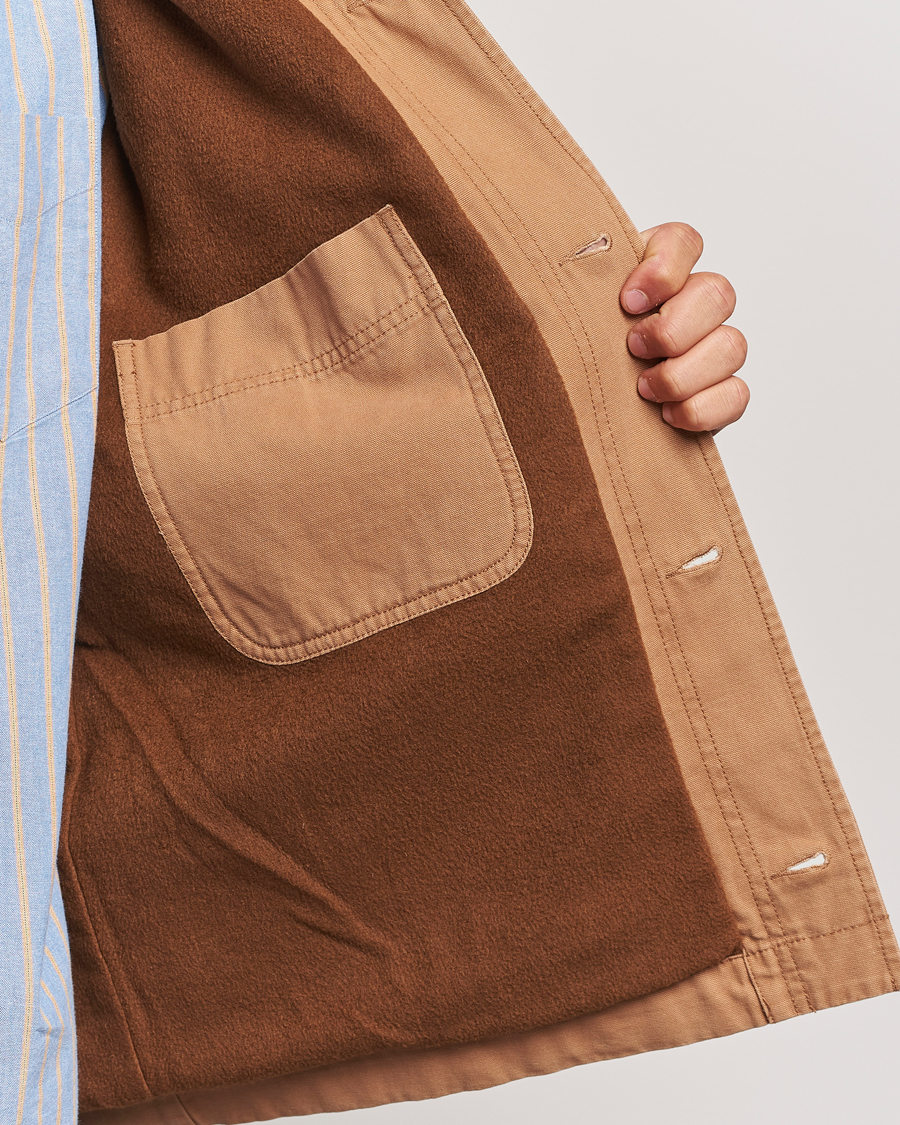 Herr | Jackor | GANT | Cotton Work Jacket Roasted Walnut