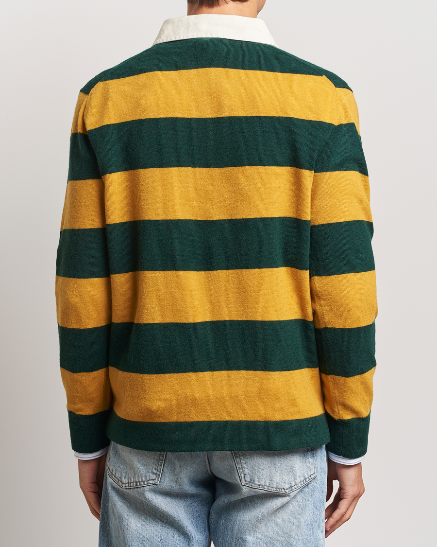 Herr | Tröjor | GANT | Extra Fine Lambswool Striped Rugger Tartan Green