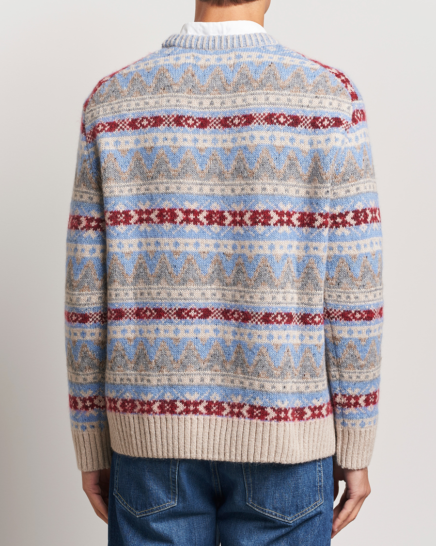 Herr | Tröjor | GANT | Fair Isle Crew Neck Clear Sky