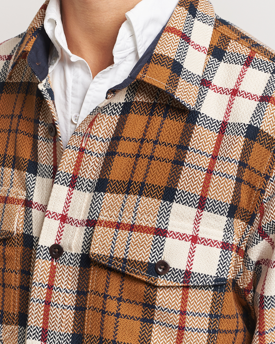 Herr | Skjortor | GANT | Herringbone Checked Overshirt Warm Earth