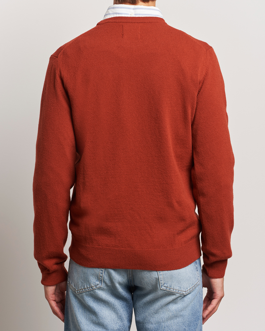 Herr | Tröjor | GANT | Lambswool Crew Neck Pullover Iron Red