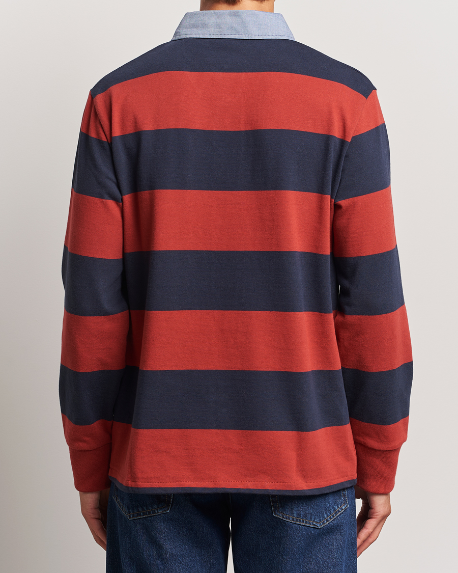 Herr | Tröjor | GANT | Original Barstriped Heavy Rugger Iron Red