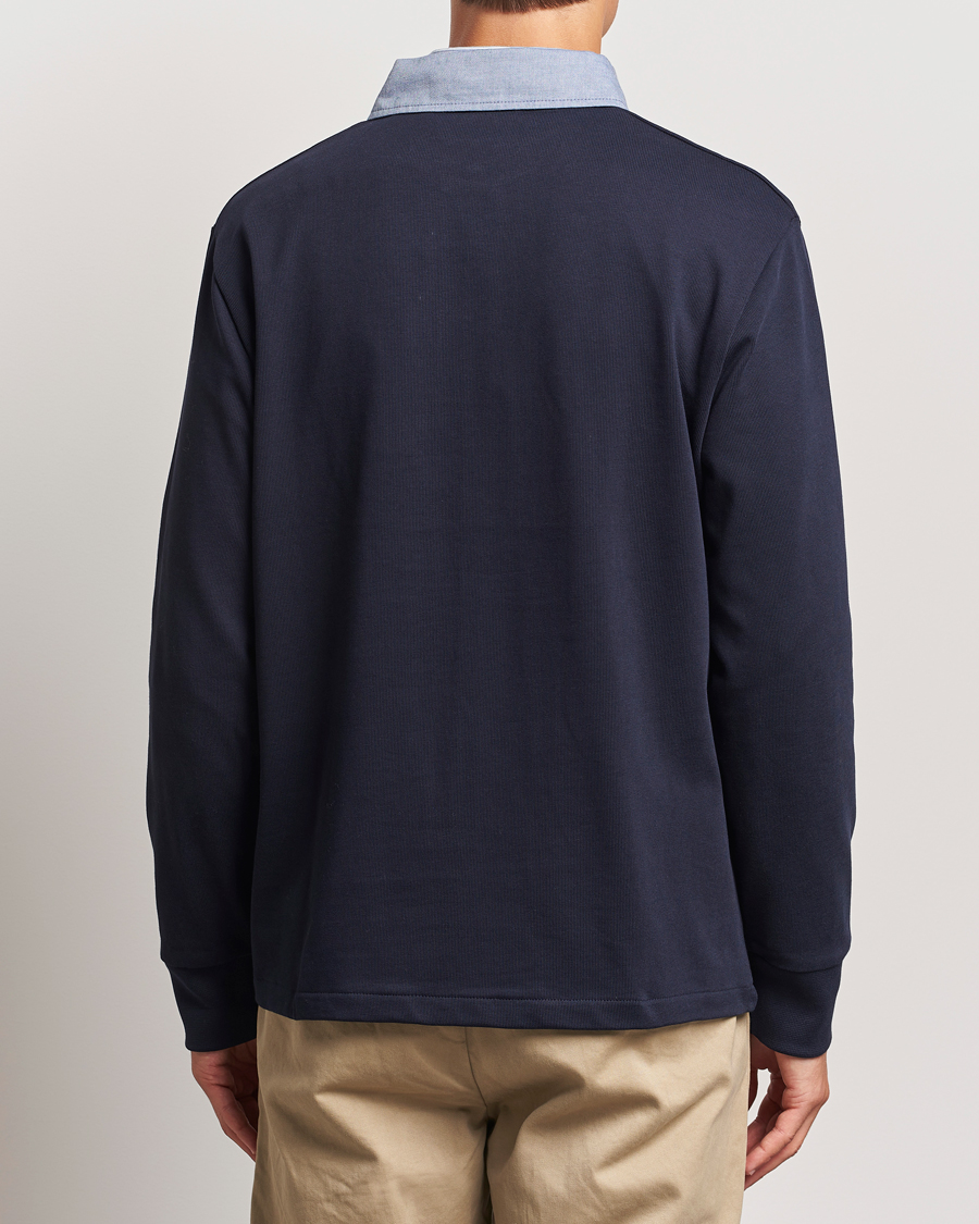 Herr | Tröjor | GANT | Original Solid Heavy Rugger Evening Blue