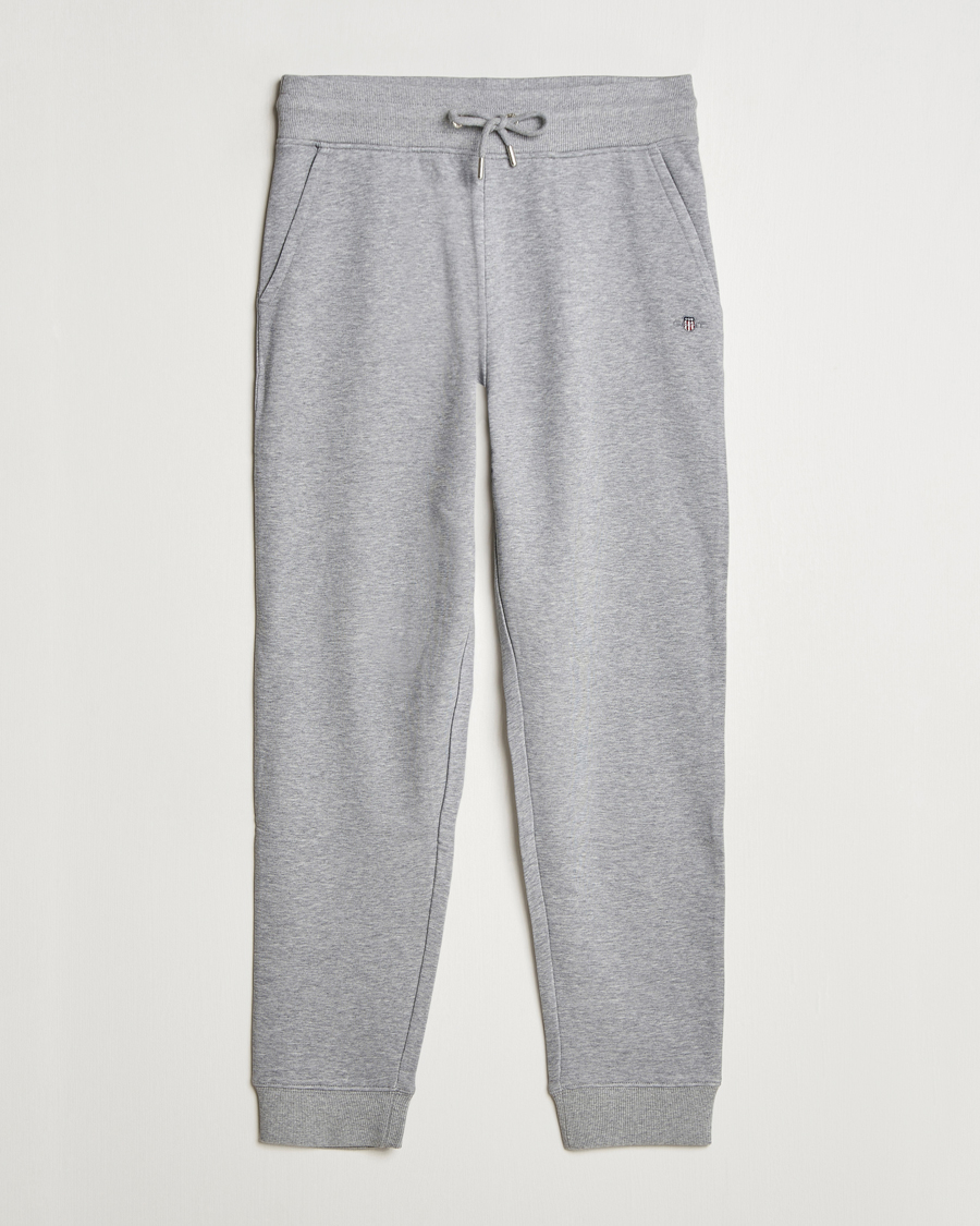 Herr | Byxor | GANT | Original Sweatpant Grey Melange