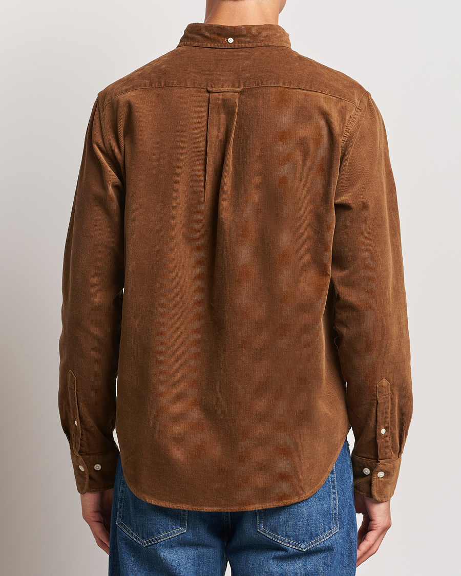 Herr | Skjortor | Gant | Regular Fit Corduroy Shirt Brown Melange