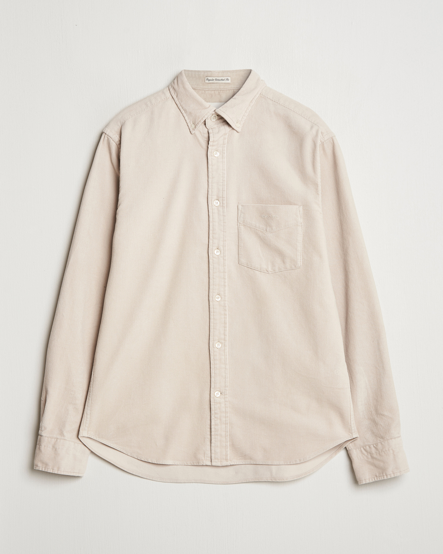Herr | Skjortor | Gant | Regular Fit Corduroy Shirt Putty