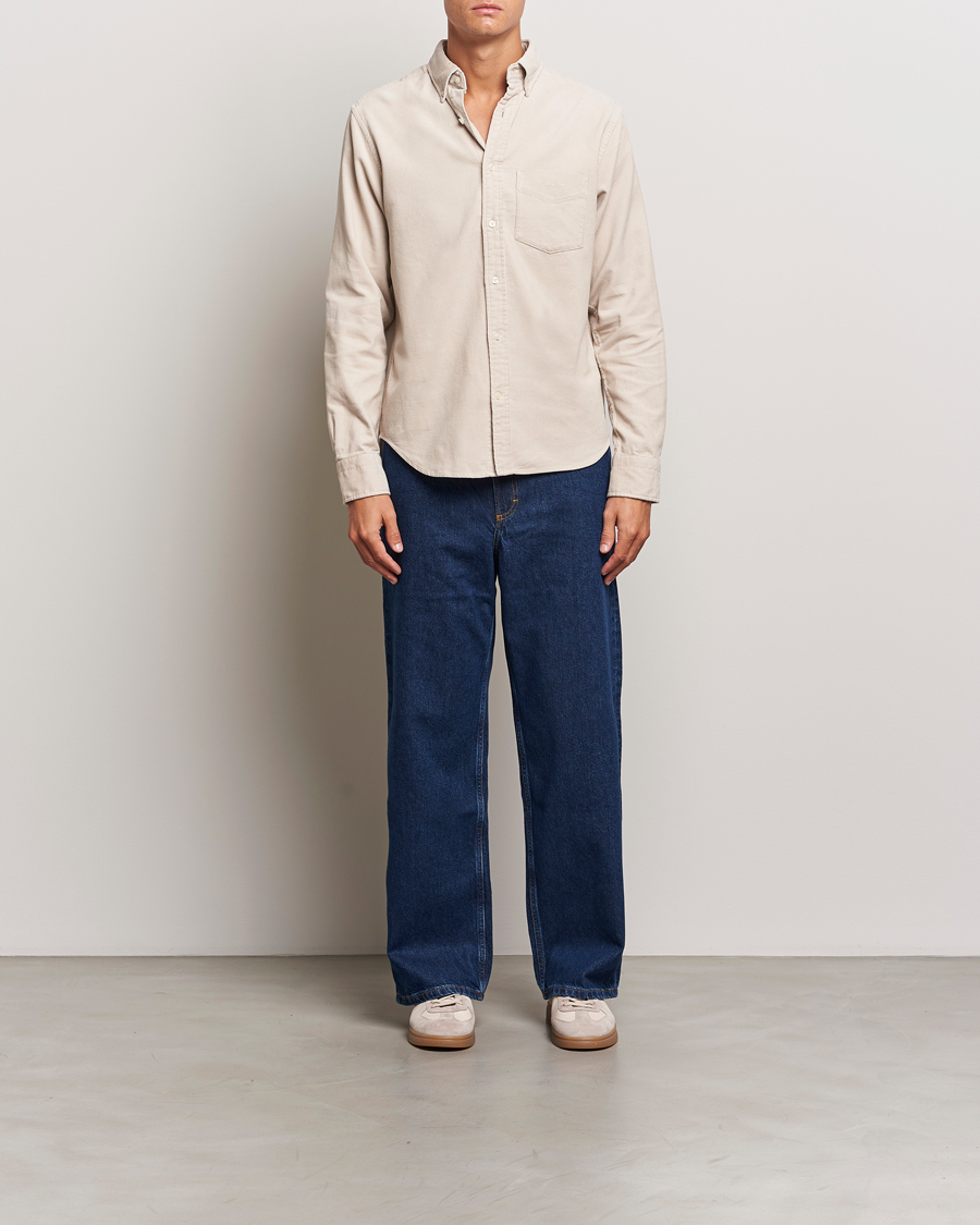 Herr | Skjortor | GANT | Regular Fit Corduroy Shirt Putty