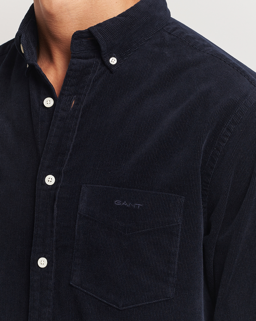 Herr | Skjortor | GANT | Regular Fit Corduroy Shirt Evening Blue