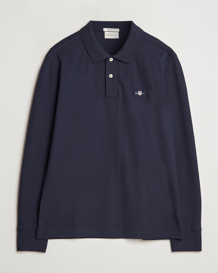 Herr | Tröjor | GANT | Regular Shield Pique Polo Evening Blue