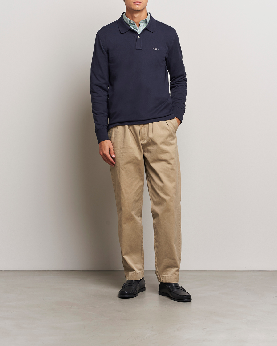 Herr | Tröjor | GANT | Regular Shield Pique Polo Evening Blue