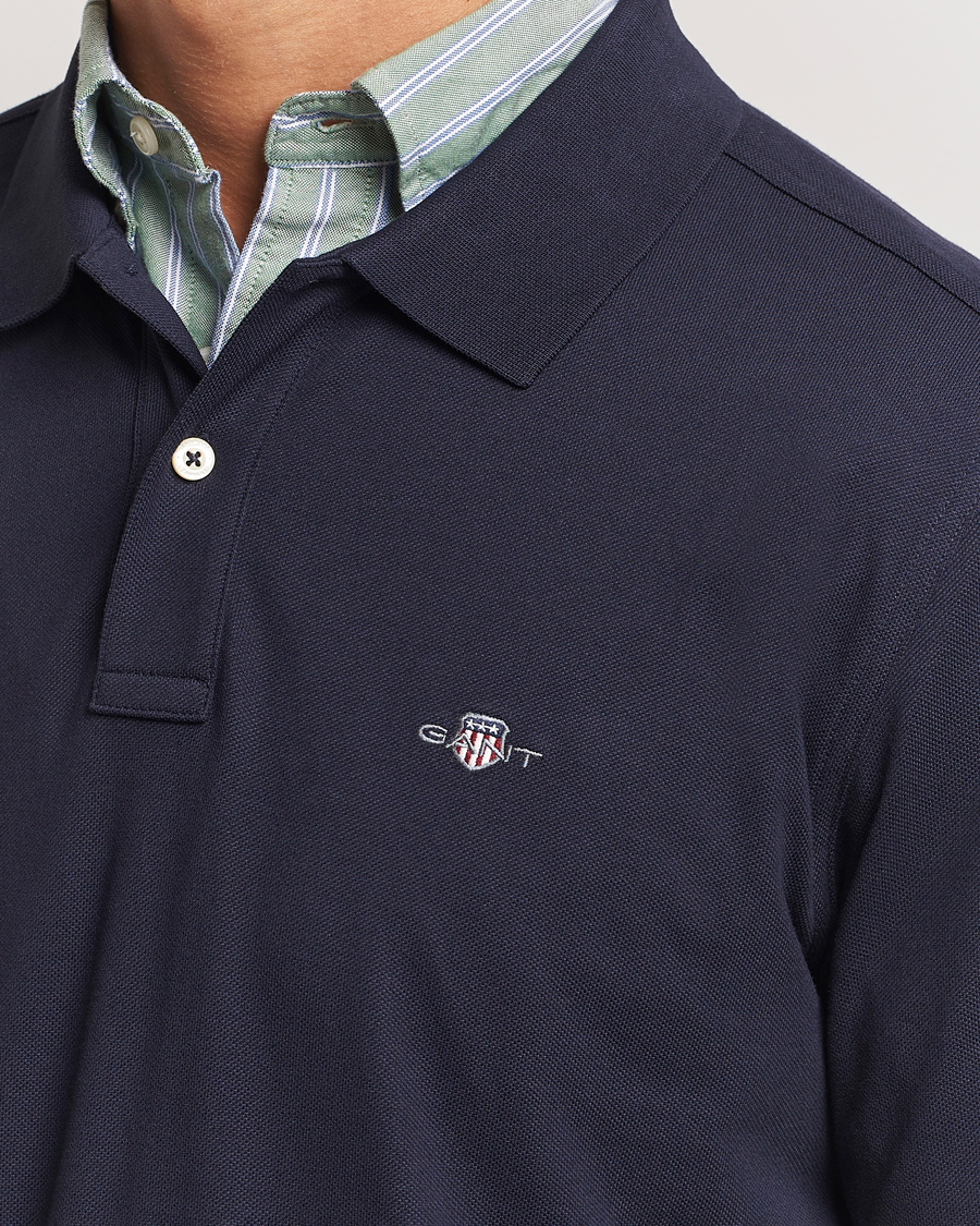 Herr | Tröjor | GANT | Regular Shield Pique Polo Evening Blue
