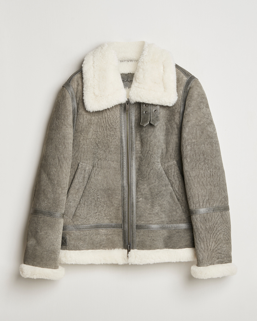 Herr | Jackor | GANT | Shearling Jacket Desert Brown