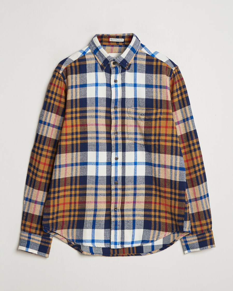 Herr | Skjortor | GANT | Twill Checked Shirt Beige
