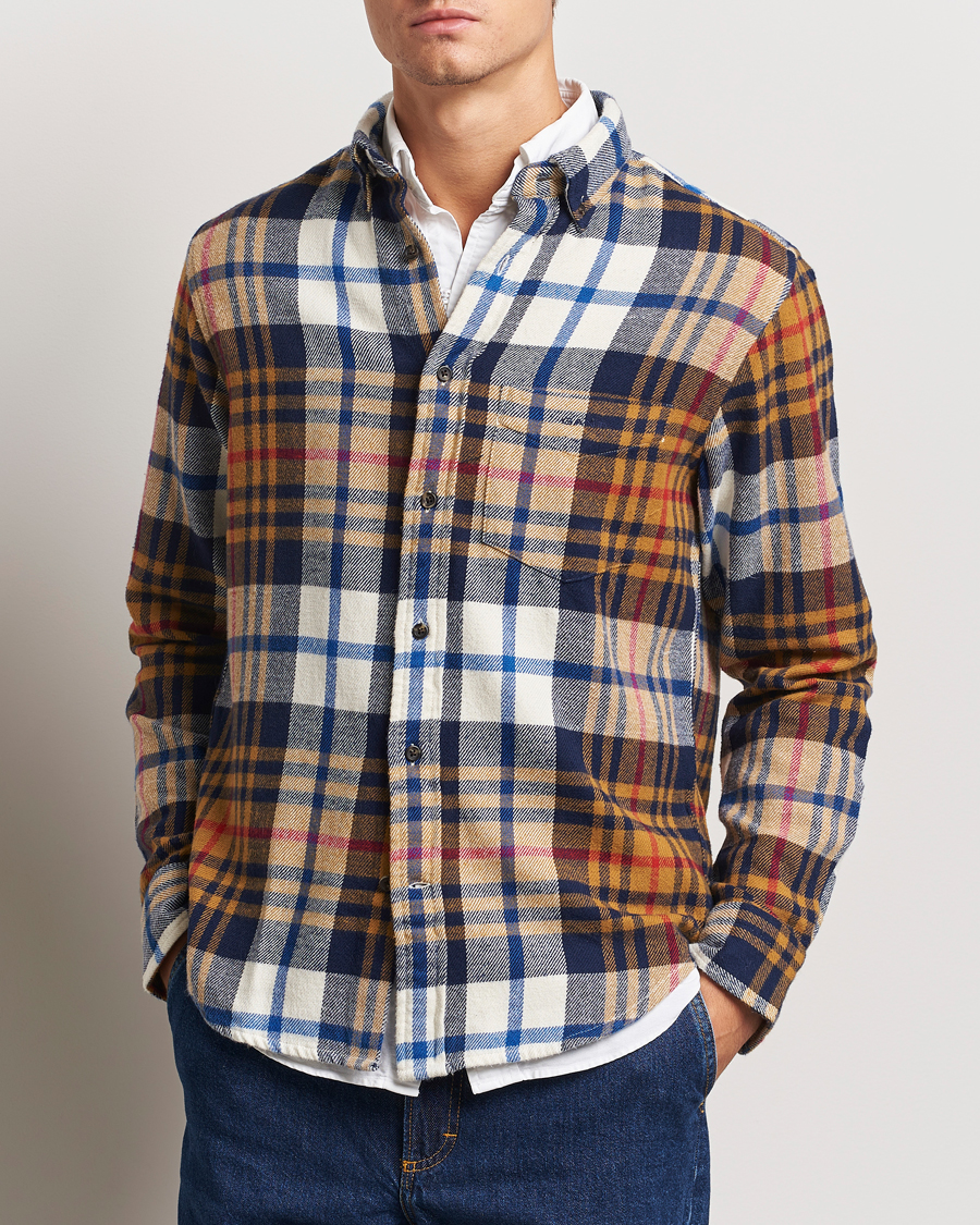 Herr | Skjortor | GANT | Twill Checked Shirt Beige