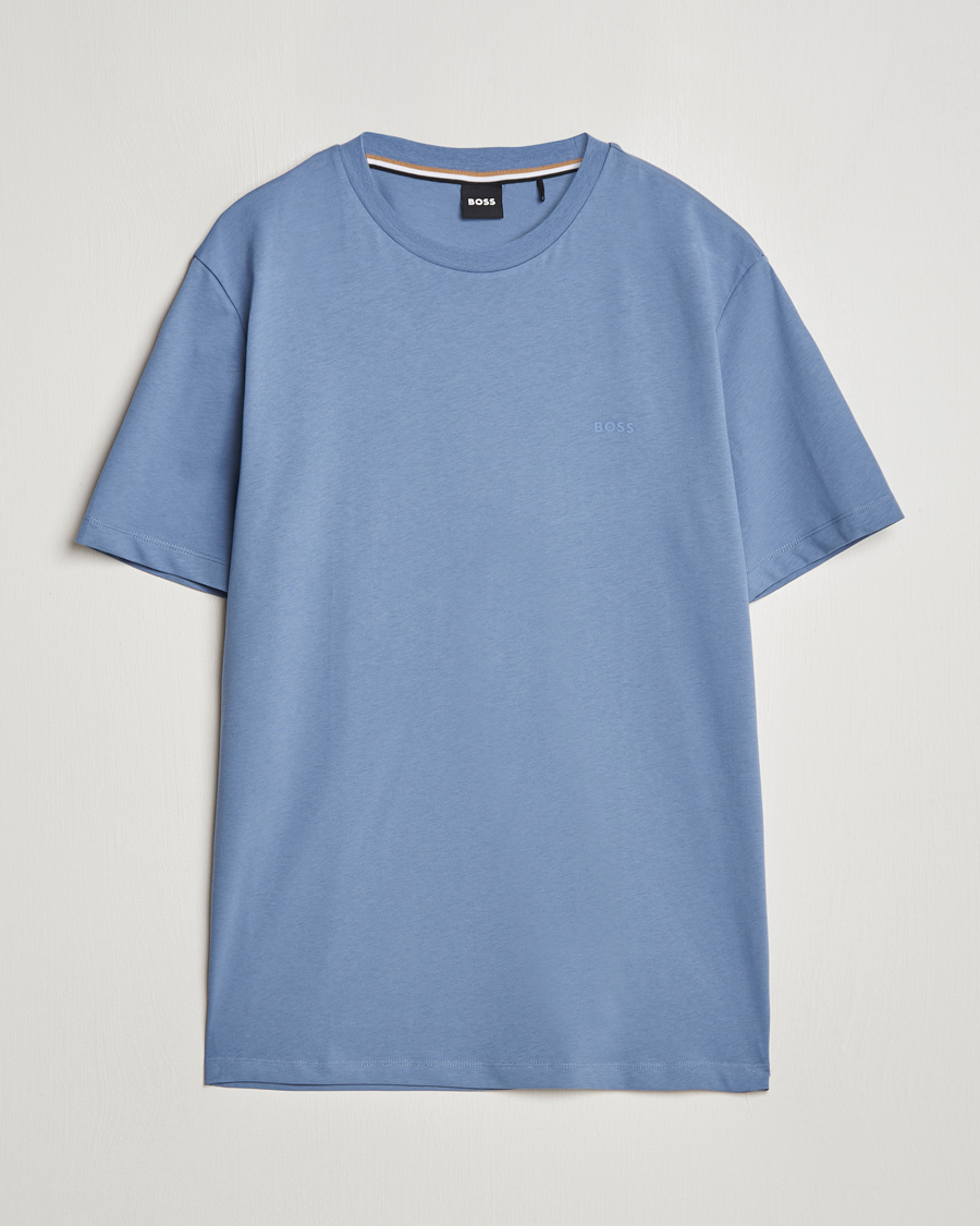 Herr | T-Shirts | BOSS BLACK | Thompson T-Shirt Open Blue