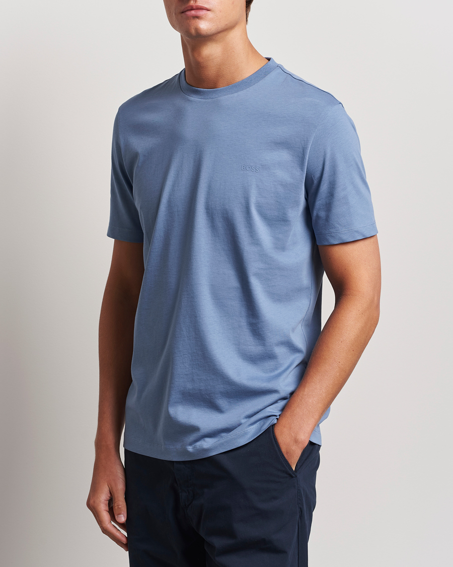 Herr | T-Shirts | BOSS BLACK | Thompson T-Shirt Open Blue