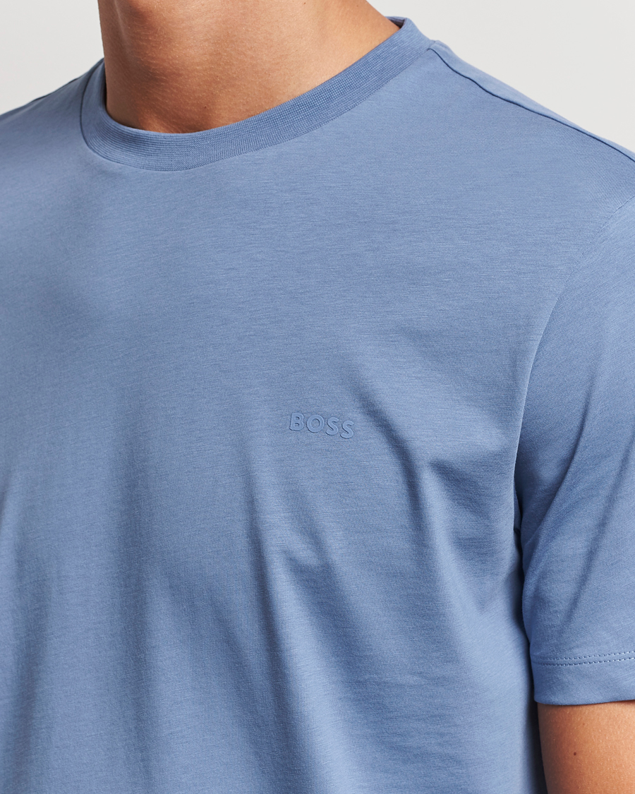 Herr | T-Shirts | BOSS BLACK | Thompson T-Shirt Open Blue