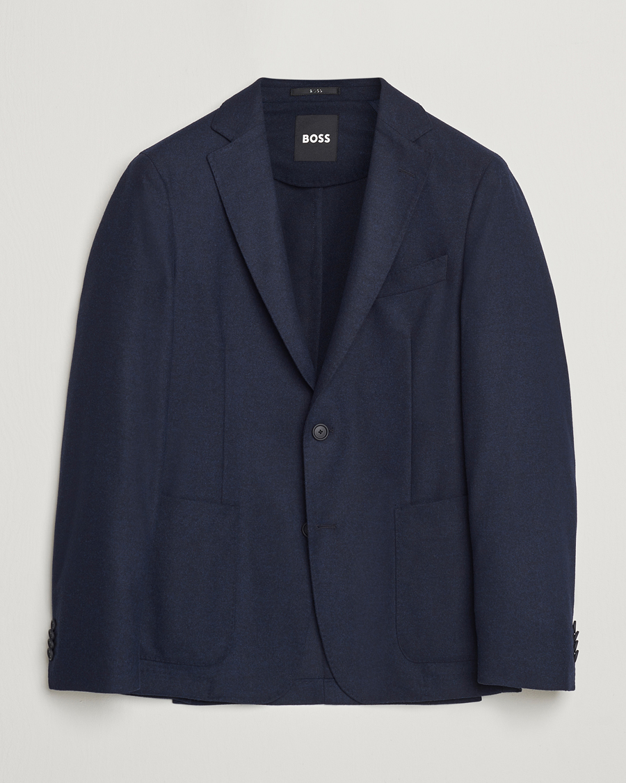 Herr | Kavajer | BOSS BLACK | Hanry Wool Tech Blazer Dark Blue
