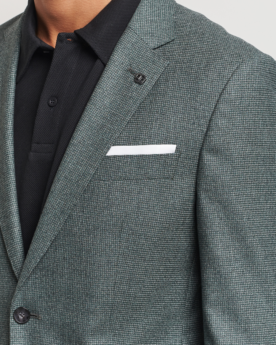 Herr | Kavajer | BOSS BLACK | Hutson Wool Dogtooth Blazer Light Green