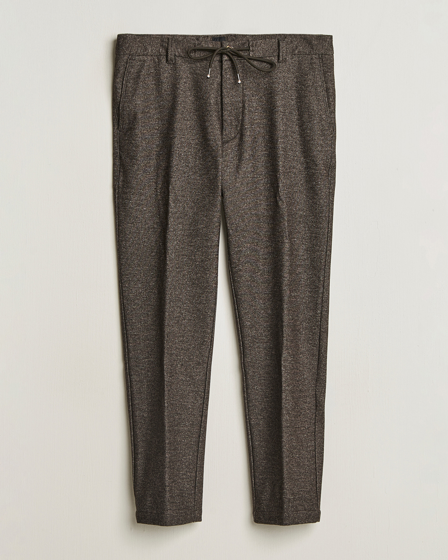 Herr | Byxor | BOSS BLACK | Kane Brushed Drawstring Trousers Dark Beige