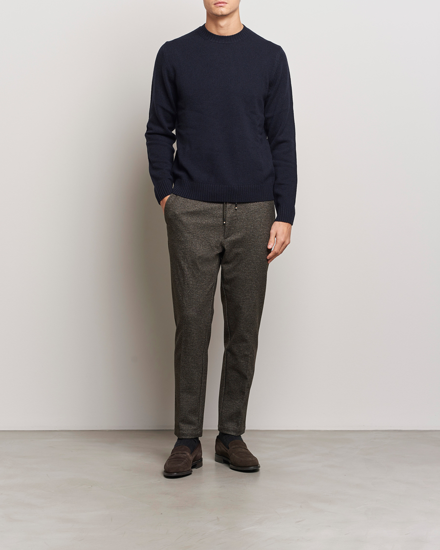 Herr | Byxor | BOSS BLACK | Kane Brushed Drawstring Trousers Dark Beige