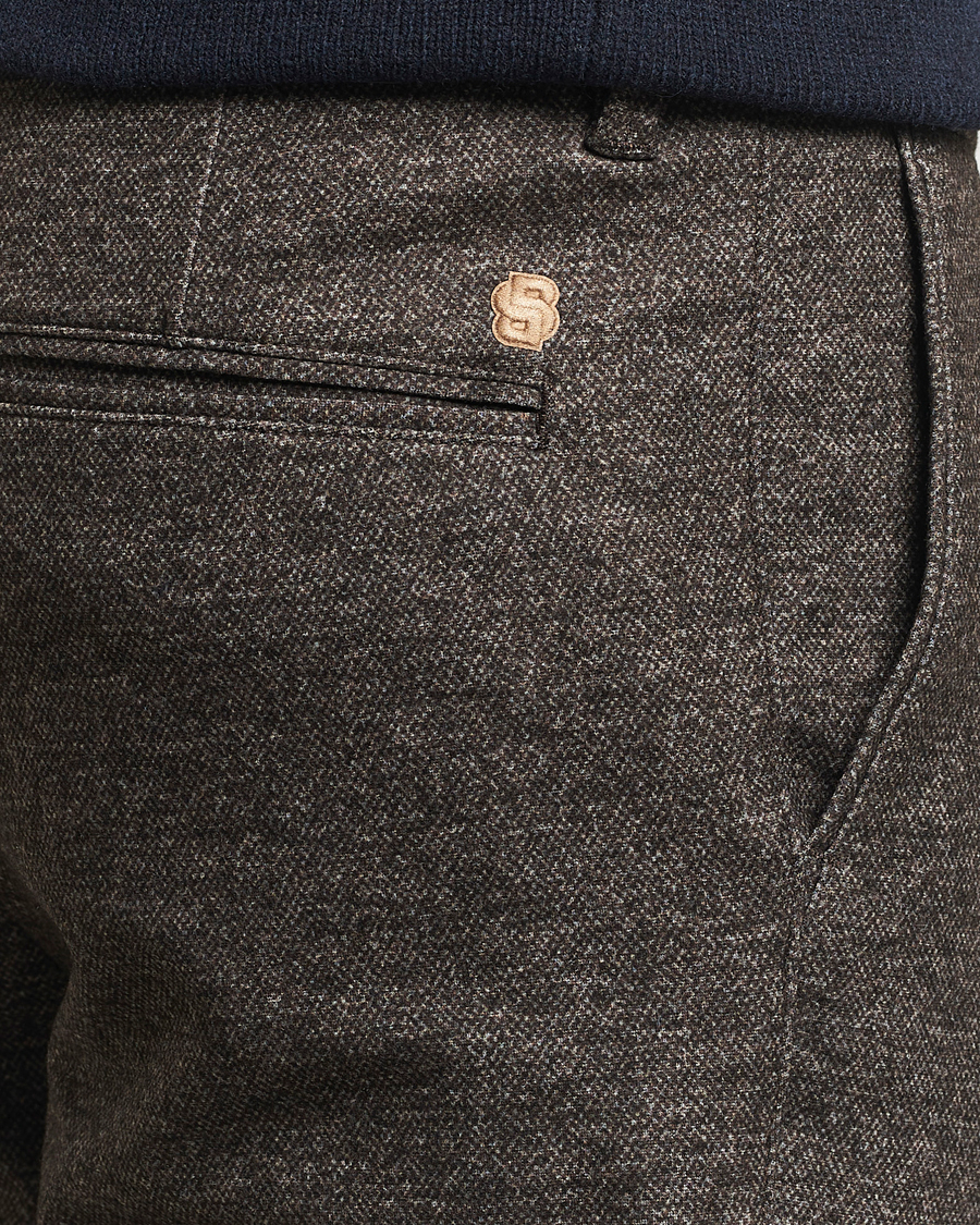 Herr | Byxor | BOSS BLACK | Kane Brushed Drawstring Trousers Dark Beige