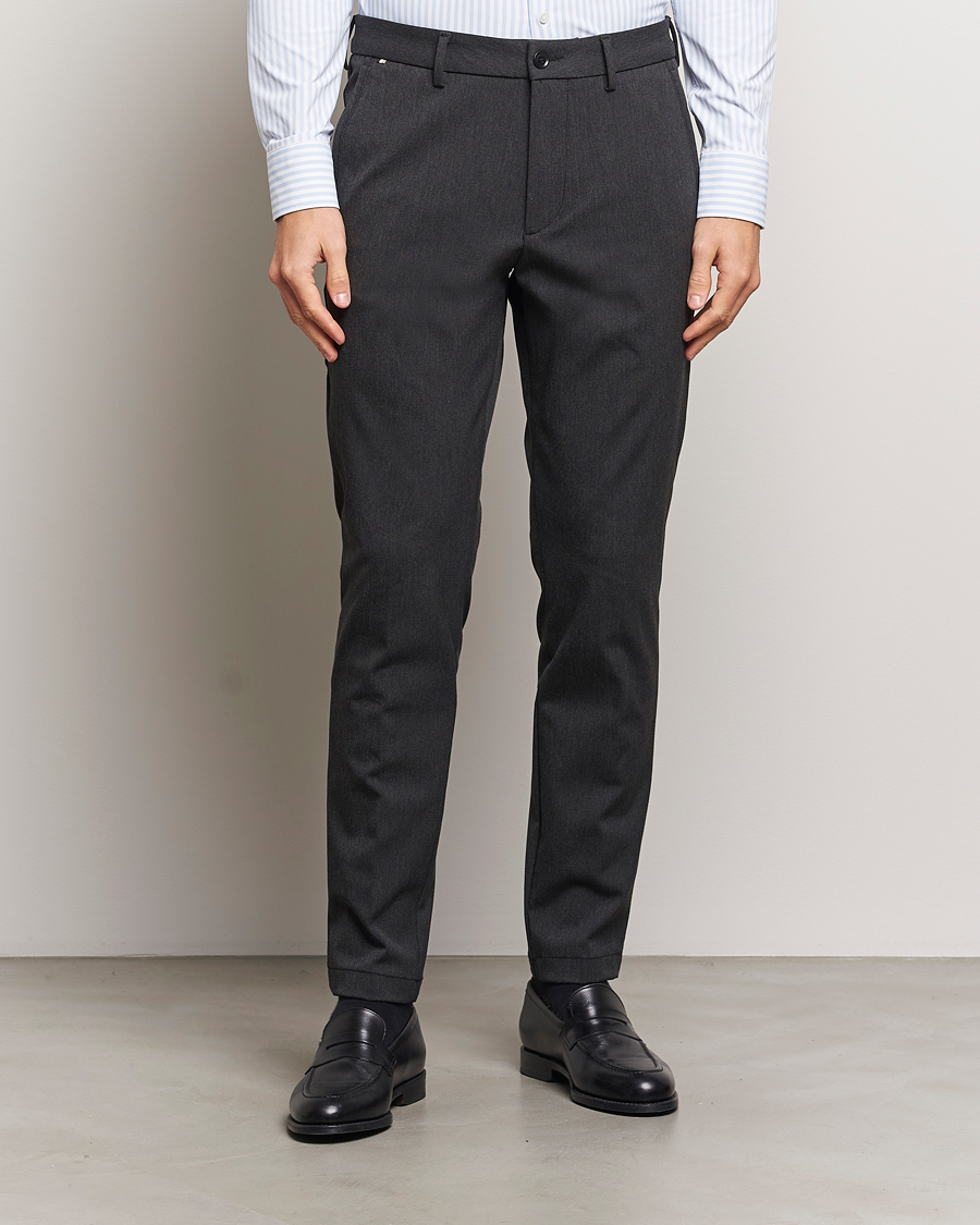 Herr | Byxor | BOSS BLACK | Kaiton Structured Chinos Black