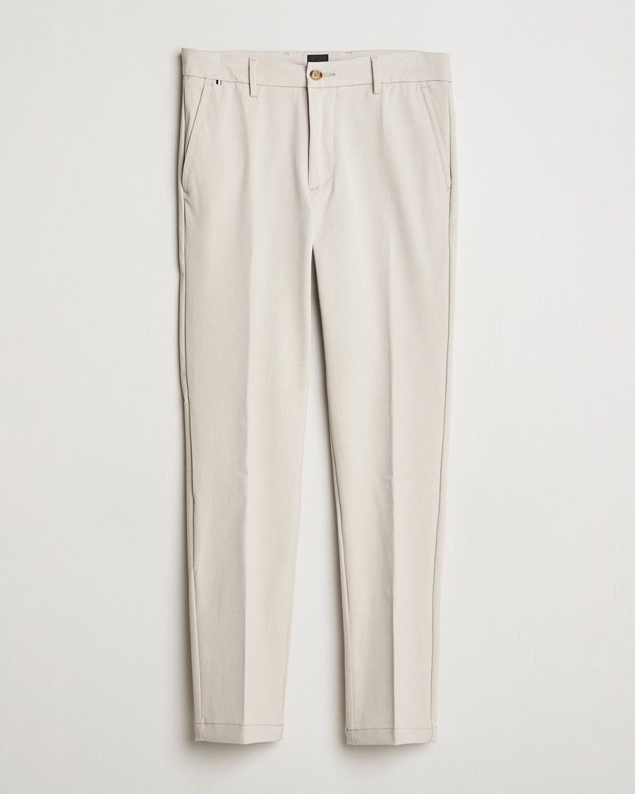 Herr | Byxor | BOSS BLACK | Kaiton Structured Chinos Light Beige