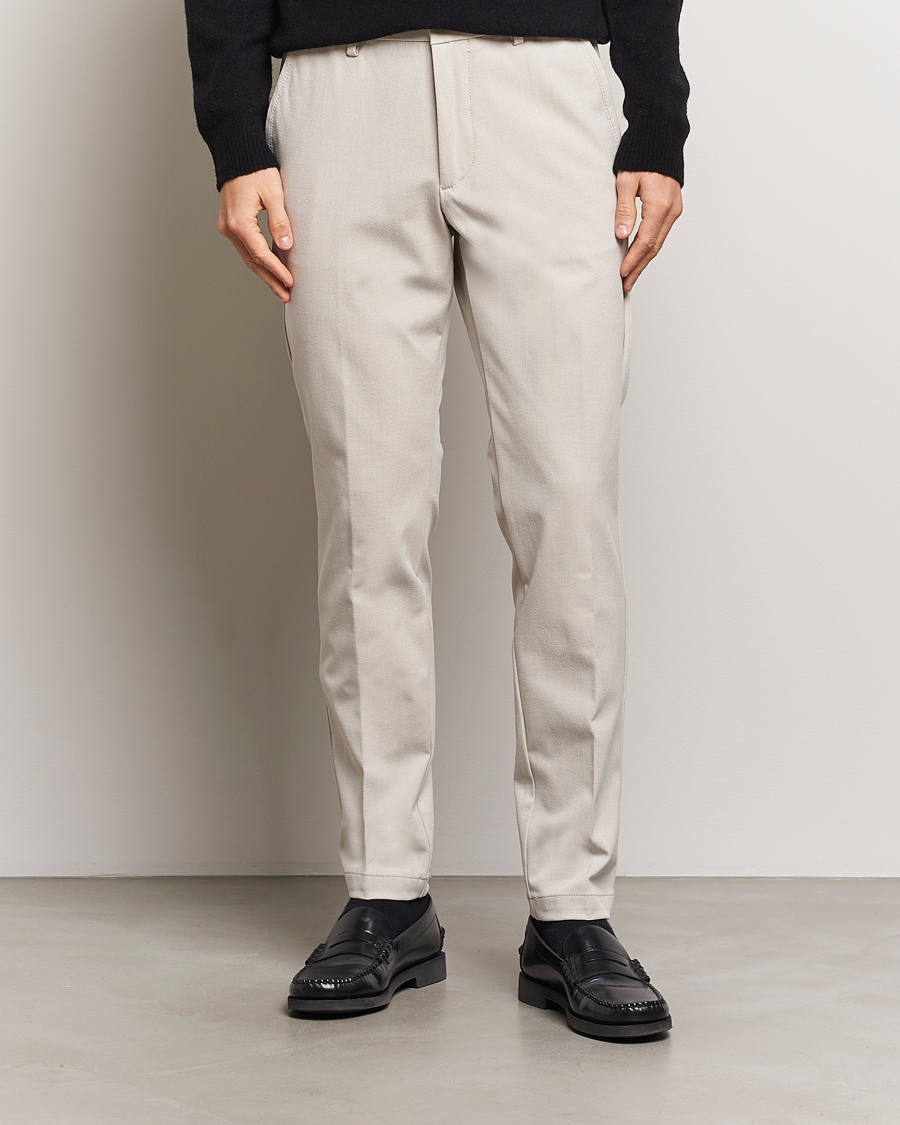 Herr | Byxor | BOSS BLACK | Kaiton Structured Chinos Light Beige