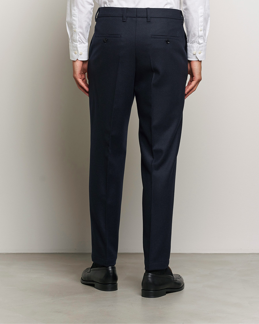 Herr | Byxor | BOSS BLACK | Perin Wool Trousers Dark Blue