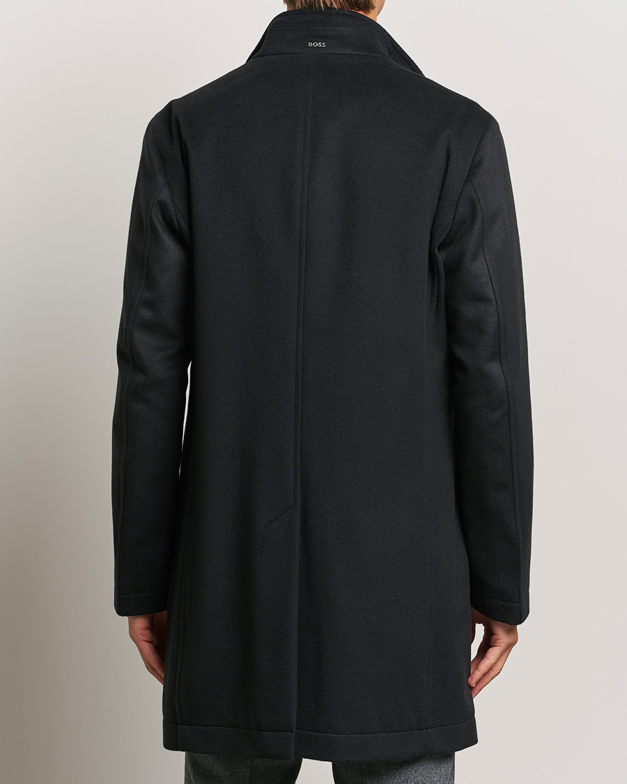 Herr | Jackor | BOSS BLACK | Hyde Stand Up Collar Coat Black
