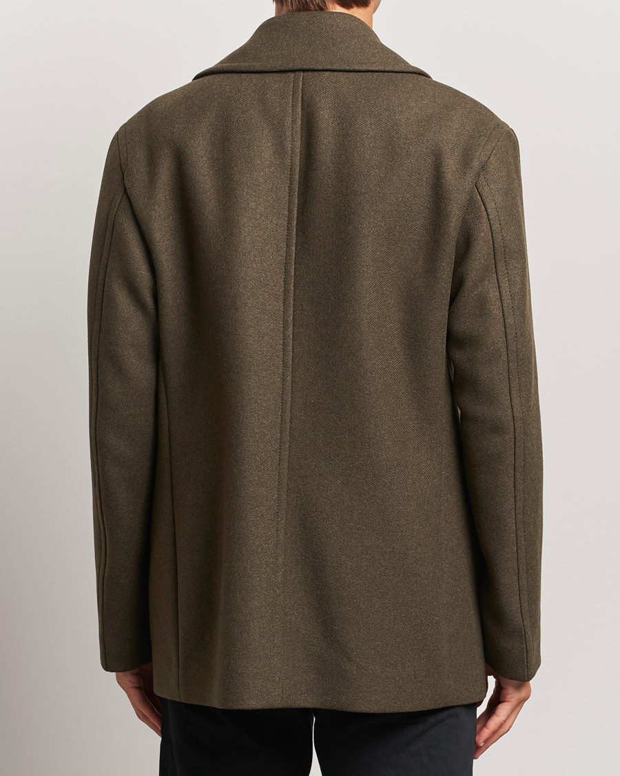 Herr | Jackor | BOSS BLACK | Clay Wool Peacoat Open Green