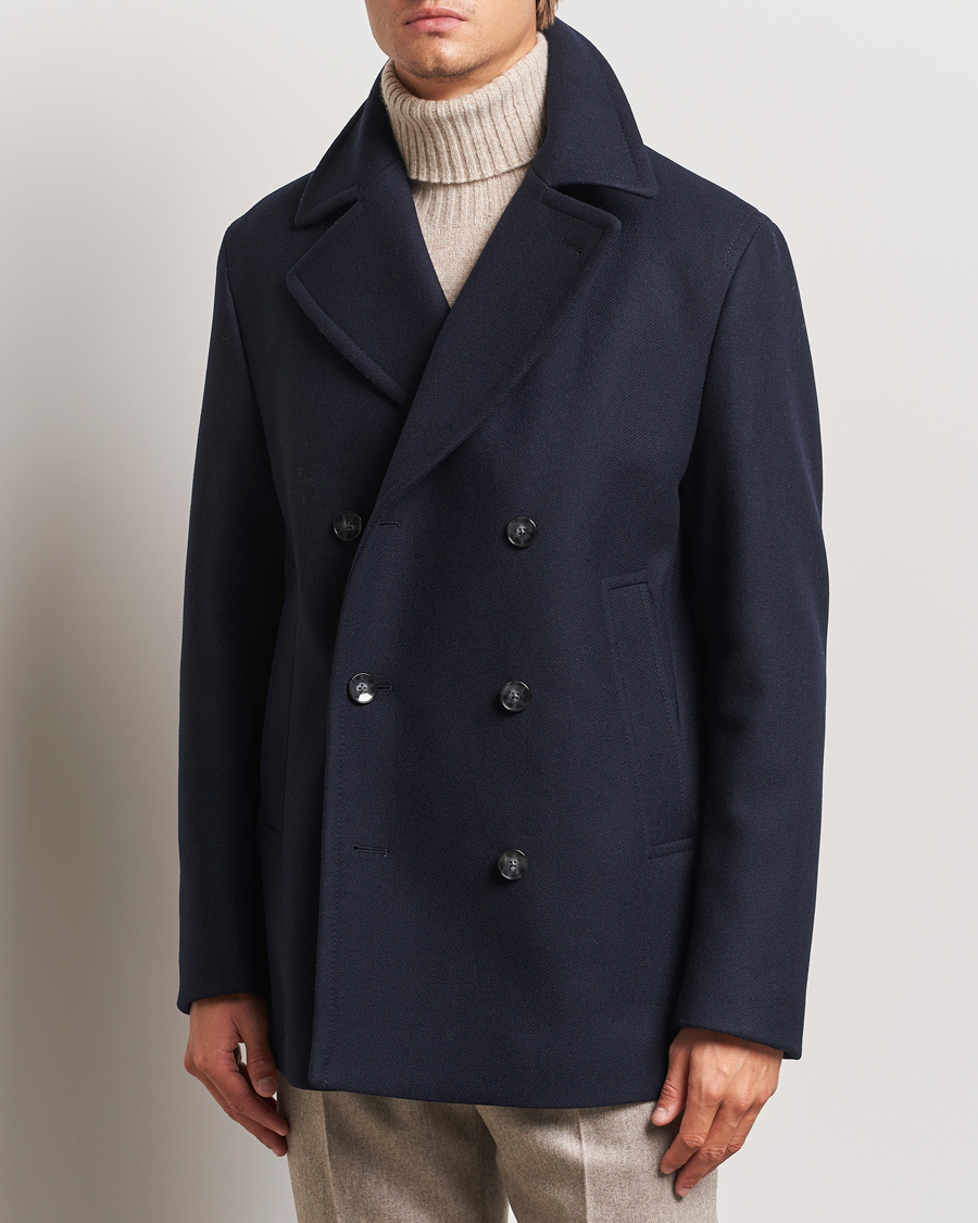Herr | Jackor | BOSS BLACK | Clay Wool Peacoat Dark Blue