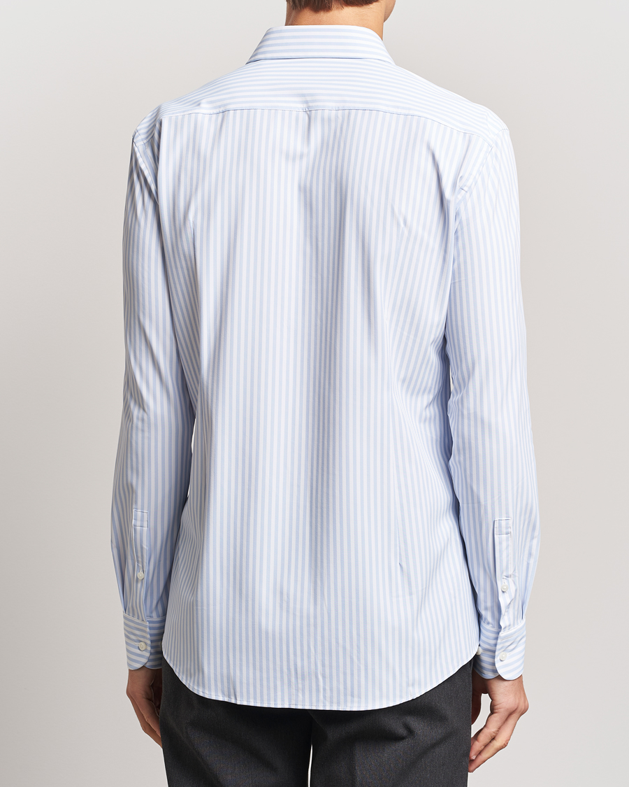 Herr | Skjortor | BOSS BLACK | Hank Striped 4-Way Stretch Shirt Blue/White