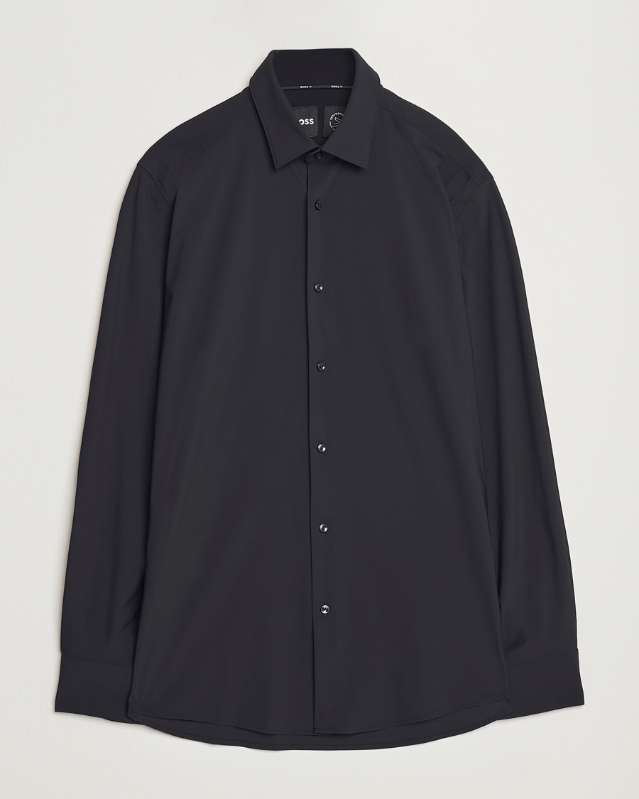 Herr | Skjortor | BOSS BLACK | Hank 4-Way Stretch Shirt Black